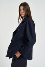 Caban donna over blu notte AG2482 NAVYBLUE HARRIS WHARF LONDON 