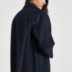 Cappotto donna over peacoat blu notte AG2482 NAVYBLUE HARRIS WHARF LONDON 