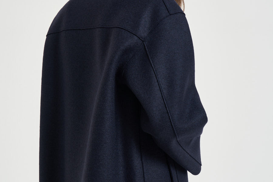 Cappotto donna over peacoat blu notte AG2482 NAVYBLUE HARRIS WHARF LONDON 