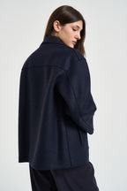 Caban donna over blu notte AG2482 NAVYBLUE HARRIS WHARF LONDON 