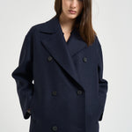 Cappotto donna over peacoat blu notte AG2482 NAVYBLUE HARRIS WHARF LONDON 