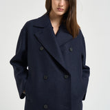 Cappotto donna over peacoat blu notte AG2482 NAVYBLUE HARRIS WHARF LONDON 