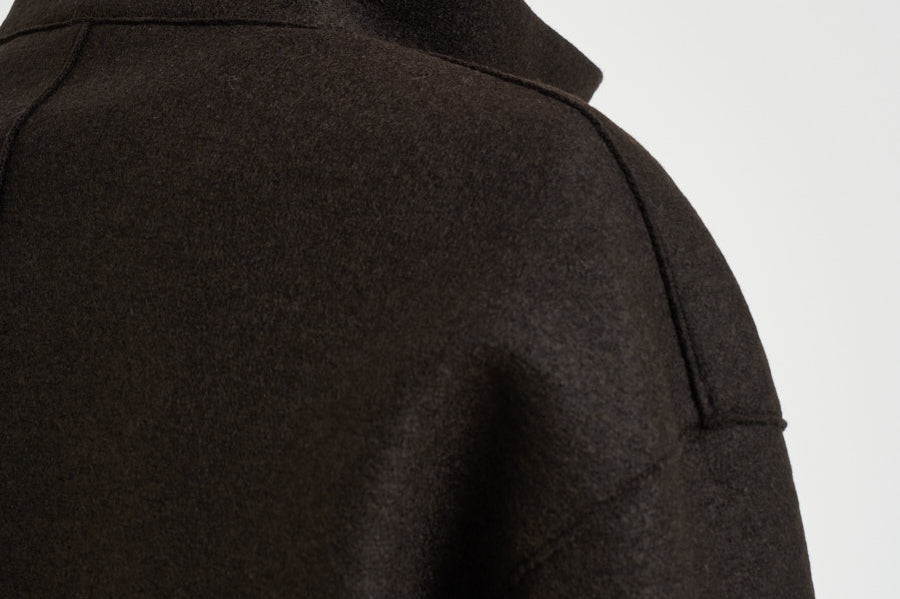 Cappotto donna corto doppiopetto fondente AG2484 DARKBROWN HARRIS WHARF LONDON 