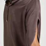 Blusa donna satinata marrone BL00018DR 127278810 HERNO 