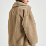 Giacca donna in ecopelliccia beige GC000600D 127391985 HERNO 
