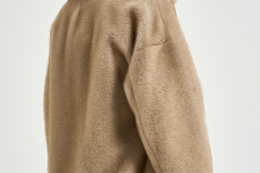 Giacca donna in ecopelliccia beige GC000600D 127391985 HERNO 