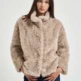 Giacca donna in ecopelliccia beige GC000608D 124211985 HERNO 