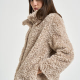 Giacca donna in ecopelliccia beige GC000608D 124211985 HERNO 