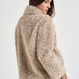 Giacca donna in ecopelliccia beige GC000608D 124211985 HERNO 
