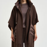 Poncho donna in lana warmy marrone GC00066DR 333958810 HERNO 