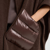Poncho donna in lana warmy marrone GC00066DR 333958810 HERNO 