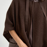 Poncho donna in lana warmy marrone GC00066DR 333958810 HERNO 