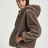 Bomber donna in ecopelliccia tortora GI000318D 127392700 HERNO 