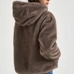 Bomber donna in ecopelliccia tortora GI000318D 127392700 HERNO 
