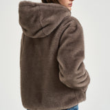 Bomber donna in ecopelliccia tortora GI000318D 127392700 HERNO 