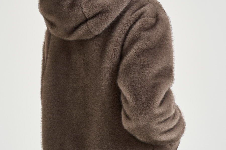 Bomber donna in ecopelliccia tortora GI000318D 127392700 HERNO 