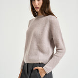 Maglia donna tricot a costine tortora MG000254D 703601985 HERNO 