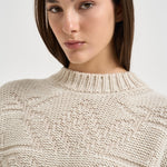 Maglia donna con ricami beige MG000258D 703811985 HERNO 