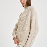 Maglia donna con ricami beige MG000258D 703811985 HERNO 