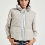 Gilet donna imbottito grigio mèlange PI00173DR 334949404 HERNO 