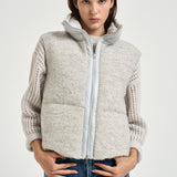 Gilet donna imbottito grigio mèlange PI00173DR 334949404 HERNO 