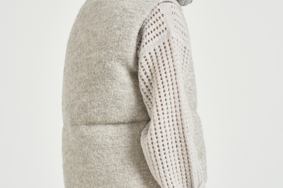 Gilet donna imbottito grigio mèlange PI00173DR 334949404 HERNO 