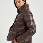Piumino donna corto marrone PI001781D 120178810 HERNO 
