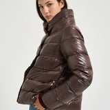 Piumino donna corto marrone PI001781D 120178810 HERNO 
