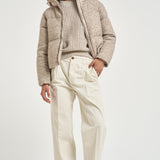 Piumino donna corto beige mélange PI00187DR 334941985 HERNO 
