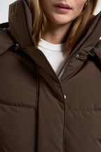 Piumino donna Laminar lungo marrone PI002047D 128408815 HERNO 