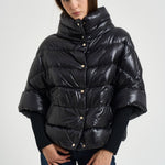 Piumino donna manica corta nero PI002256D 12017Z9300 HERNO 