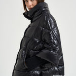Piumino donna manica corta nero PI002256D 12017Z9300 HERNO 