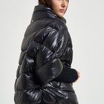 Piumino donna manica corta nero PI002256D 12017Z9300 HERNO 