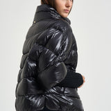 Piumino donna manica corta nero PI002256D 12017Z9300 HERNO 