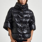 Piumino donna manica corta nero PI002256D 12017Z9300 HERNO 