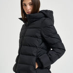 Piumino donna con cappuccio nero PI002270D 12004Z9389 HERNO 