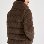 Giacca donna in ecopelliccia marrone chiaro PI002283D 129418810 HERNO 