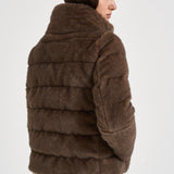 Giacca donna in ecopelliccia marrone chiaro PI002283D 129418810 HERNO 