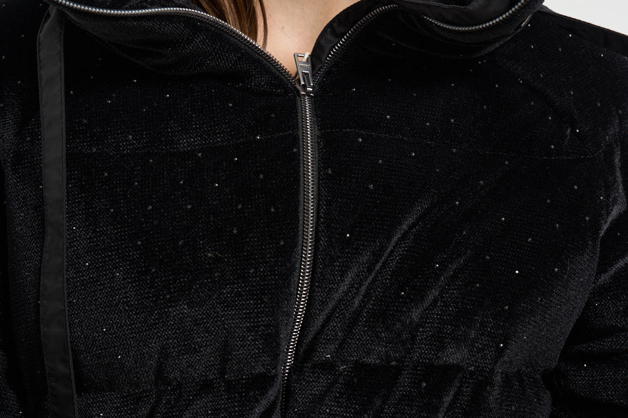 Piumino donna in velluto nero PI002317D 129409300 HERNO 