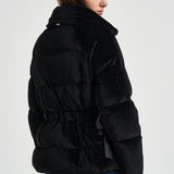 Piumino donna in velluto nero PI002317D 129409300 HERNO 