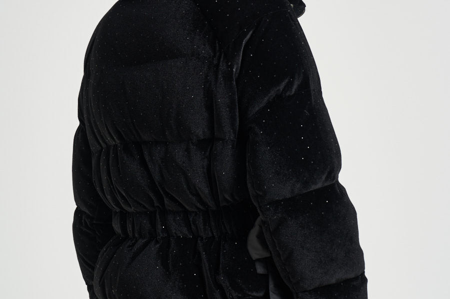 Piumino donna in velluto nero PI002317D 129409300 HERNO 
