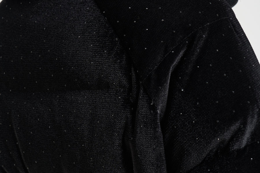 Piumino donna in velluto nero PI002317D 129409300 HERNO 