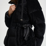 Piumino donna in velluto nero PI002317D 129409300 HERNO 