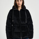 Piumino donna in velluto nero PI002317D 129409300 HERNO 
