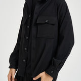 Camicia uomo con tasche a patta nera C1I9MBV NERO IMPERIAL 