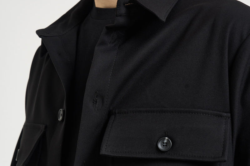Camicia uomo con tasche a patta nera C1I9MBV NERO IMPERIAL 