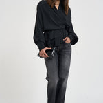 Blusa donna Bliss scollo a V nera BLISS BLACK IRO 