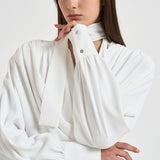 Blusa donna Bliss con nastro sul collo bianca BLISS CLOUD IRO 