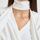 Blusa donna Bliss con nastro sul collo bianca BLISS CLOUD IRO 