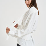 Blusa donna Bliss con nastro sul collo bianca BLISS CLOUD IRO 